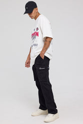 Vinyl Cargo Pant Washed Black